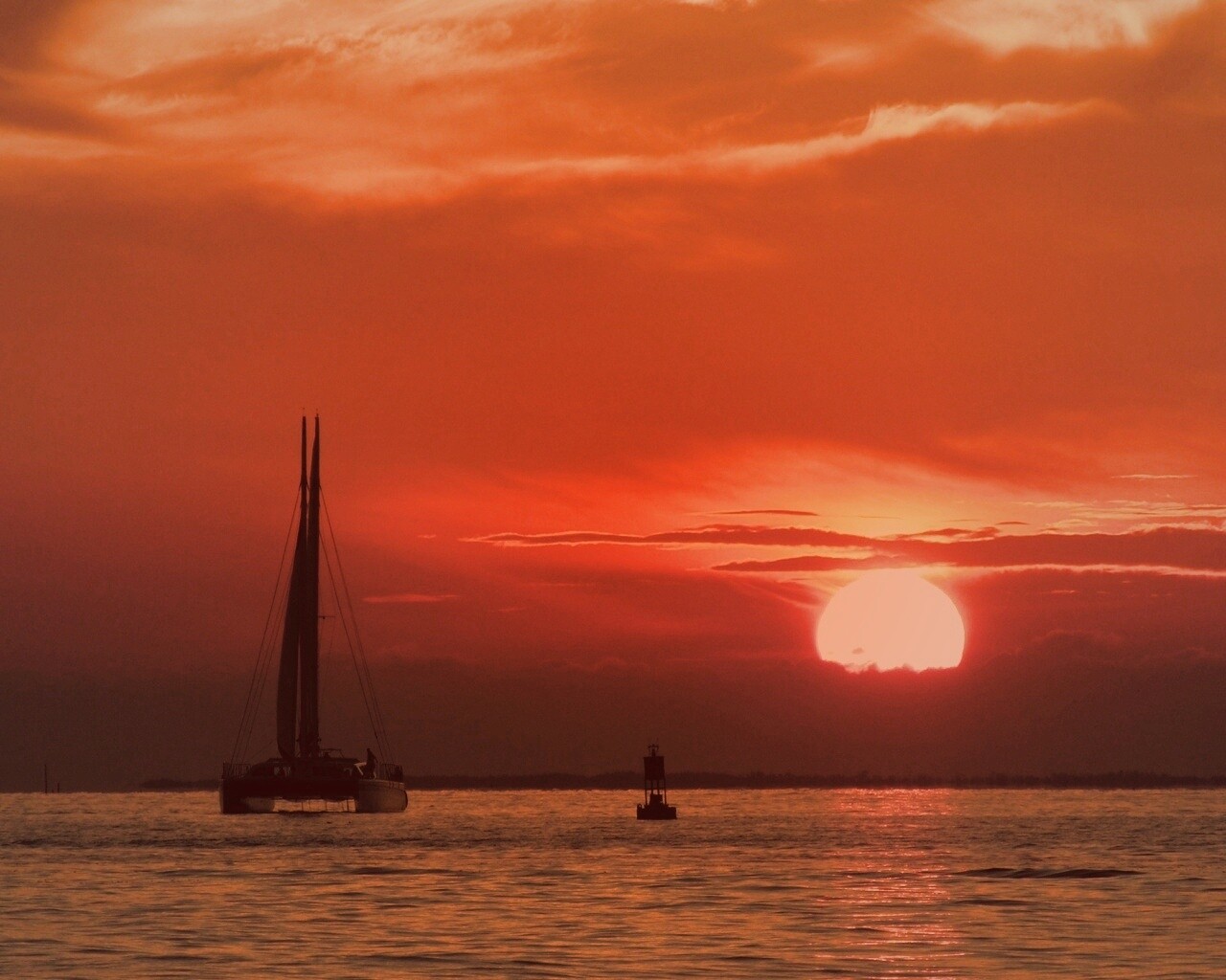 Празднование заката обои