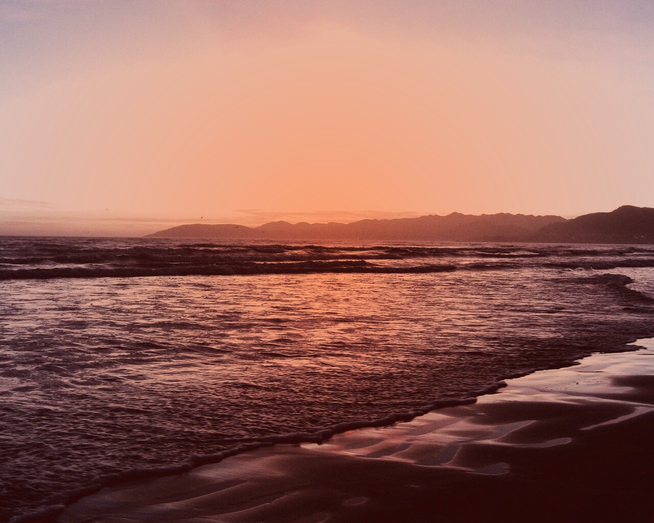 Восход на море обои