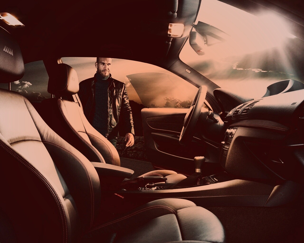 Салон автомобиля BMW обои