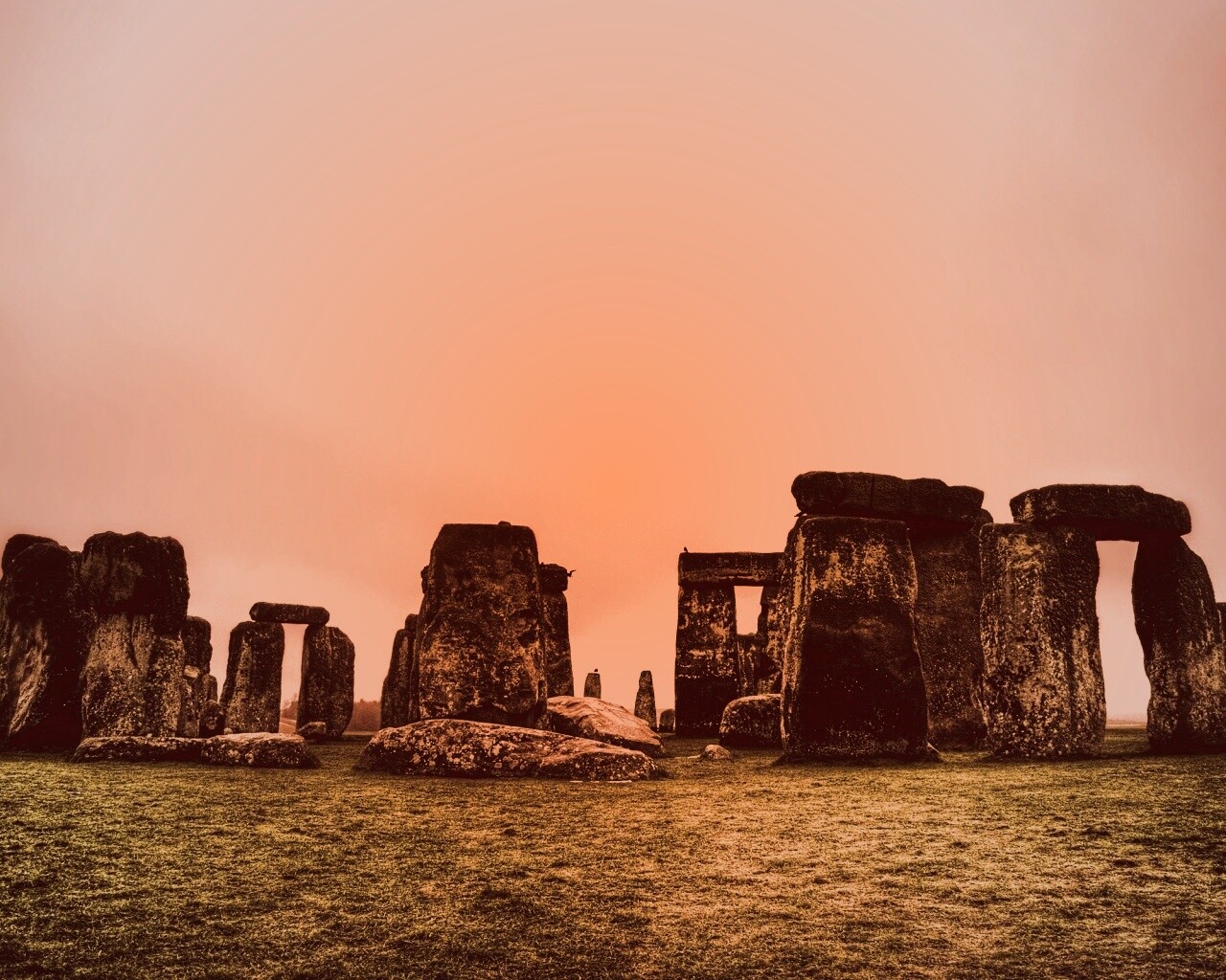 Вечерний Стоунхендж обои