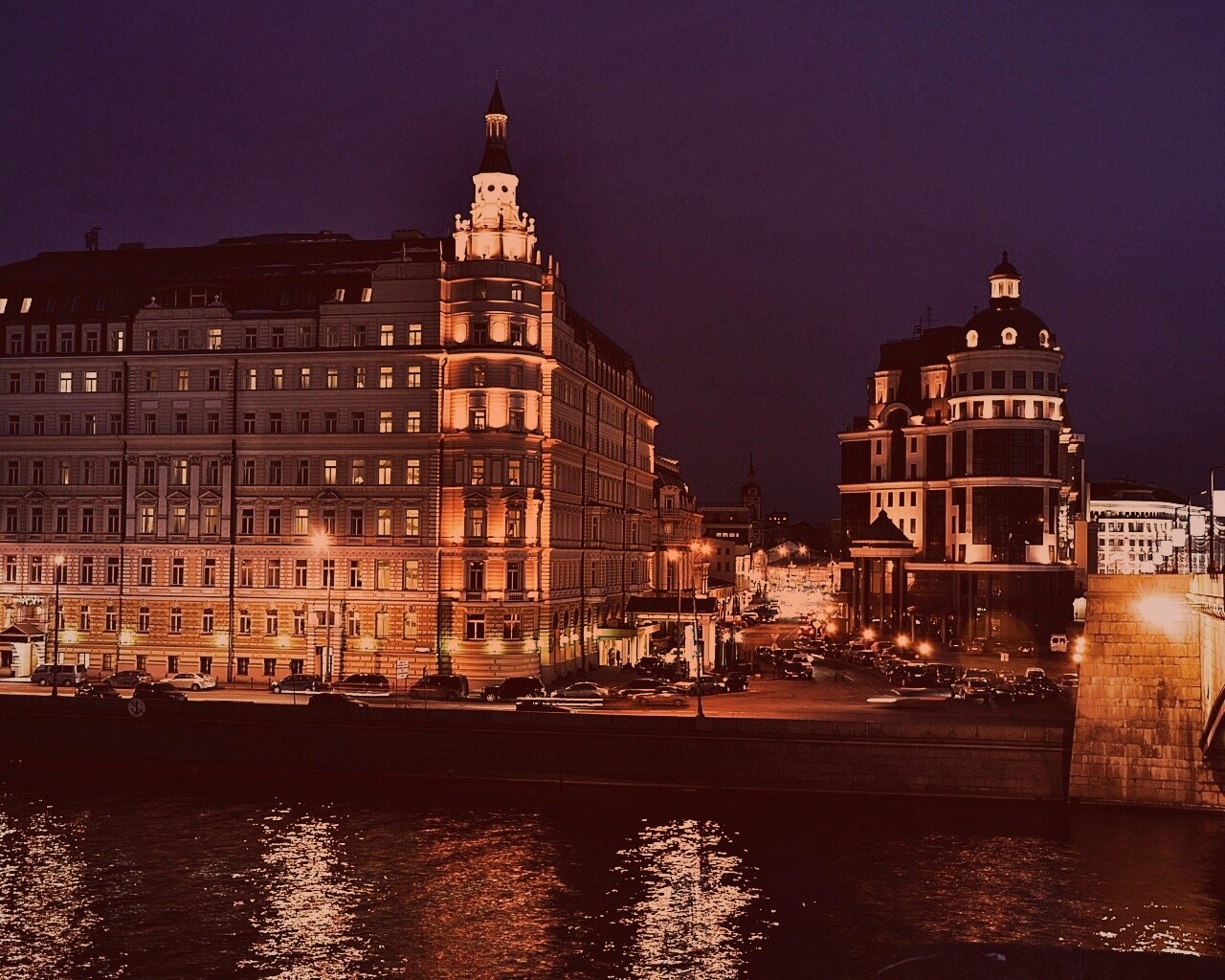 Ночной город обои