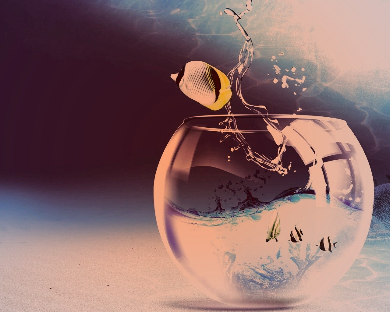 Аквариум с рыбками обои