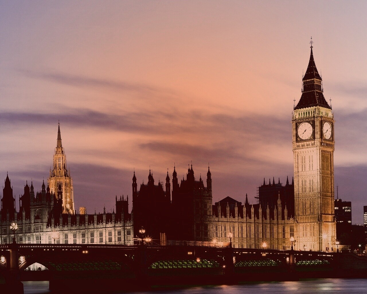 Биг Бен и здание парламента ночью обои