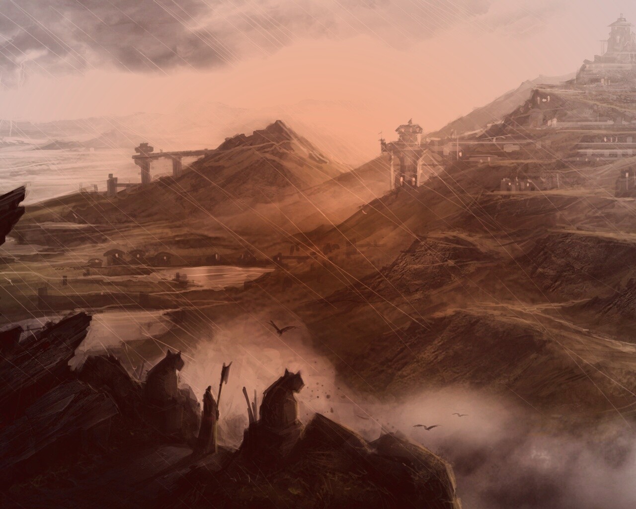 Пейзаж из Dragon Age 2 обои