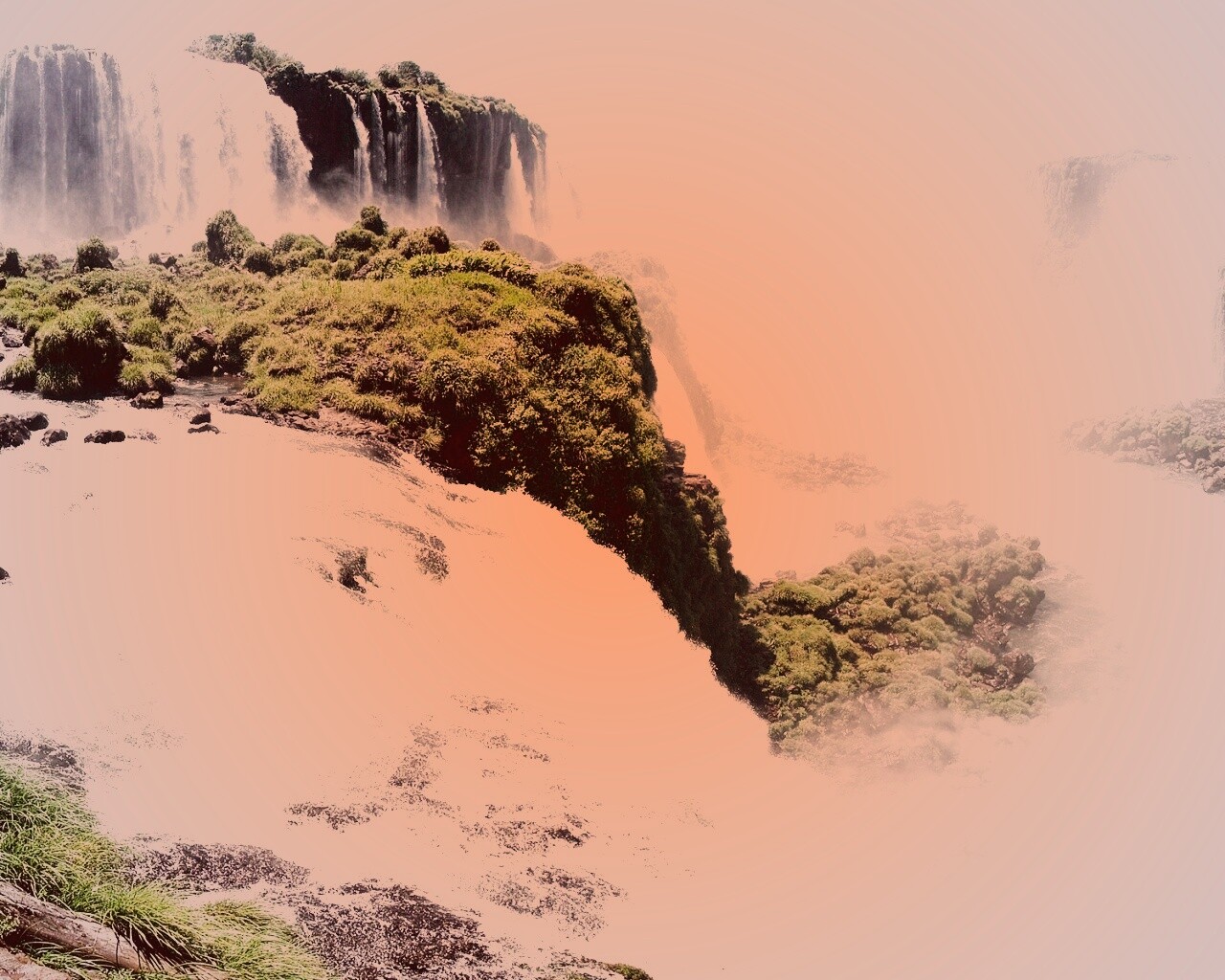 Край водопадов обои