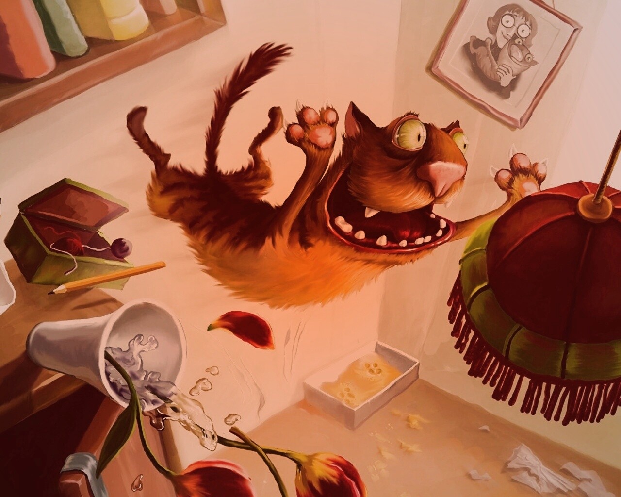 Бешенный кот обои