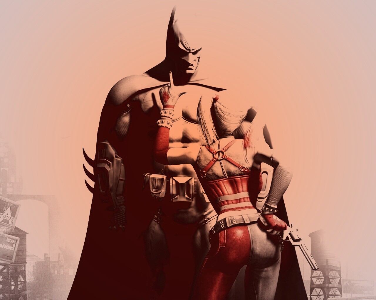 Бэтман и Харли Куин обои