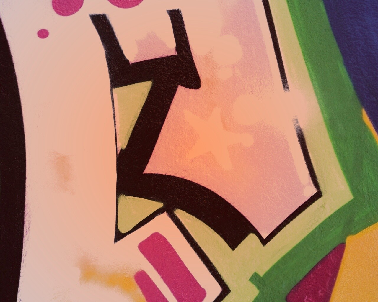 Блик на граффити обои