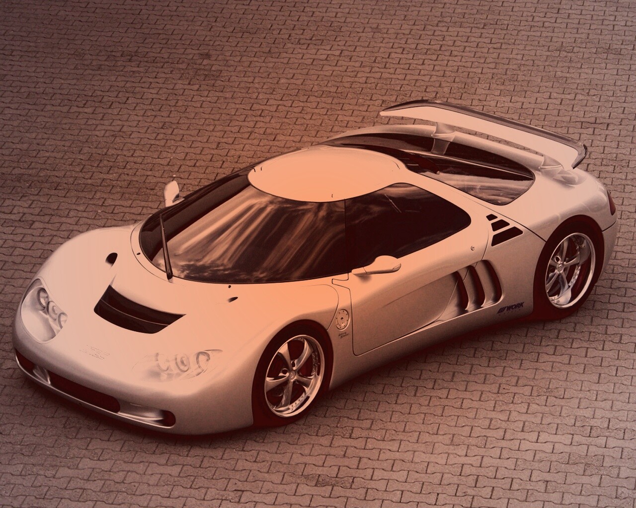 Красивый серебристый спорткар обои