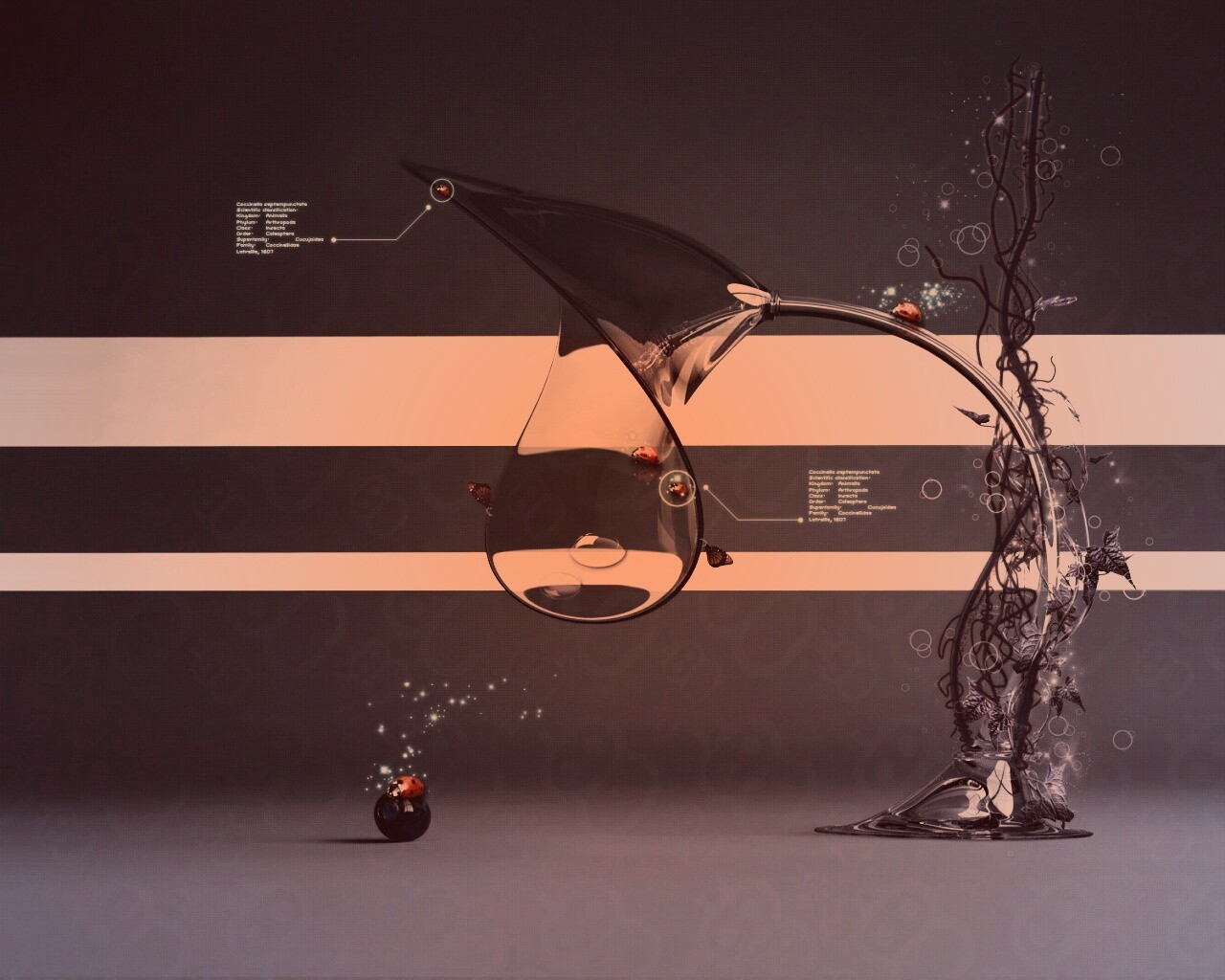 Футуристическая стеклянная лампа обои