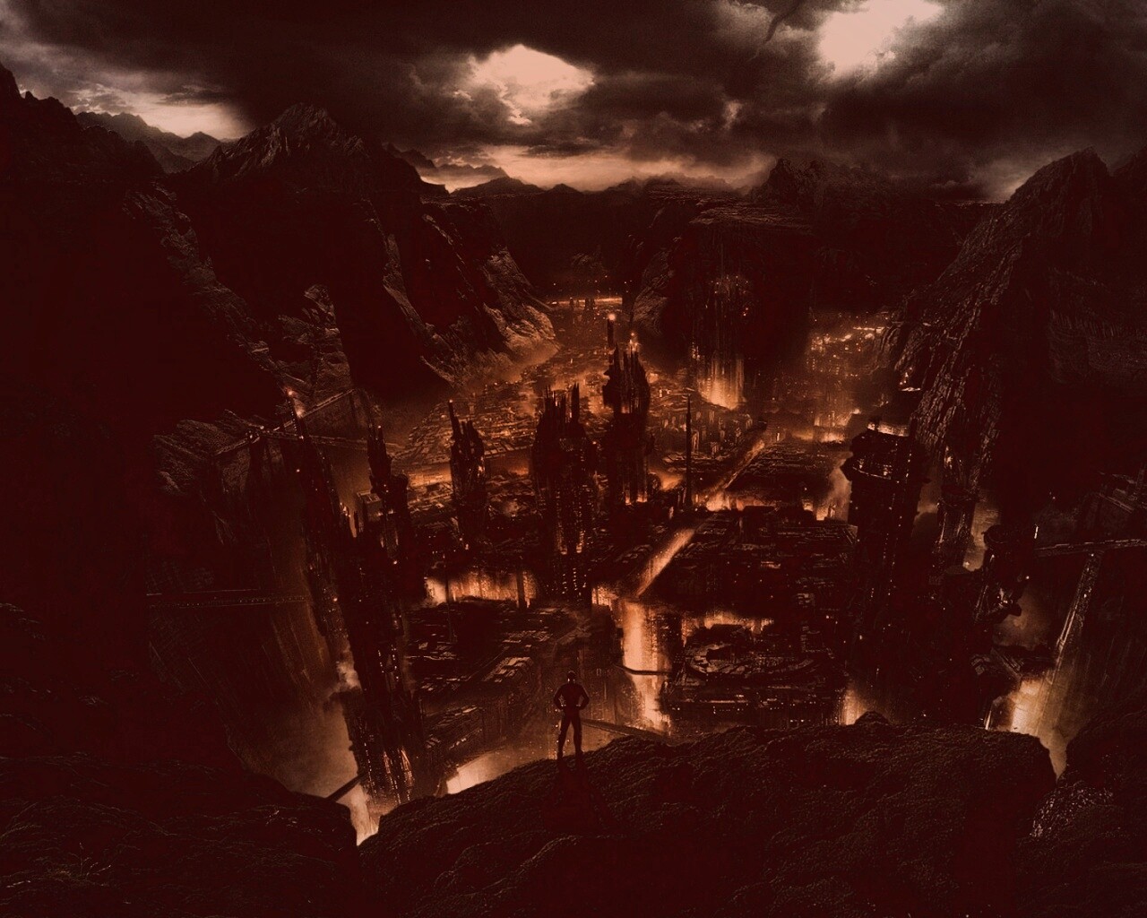 Таинственный город обои