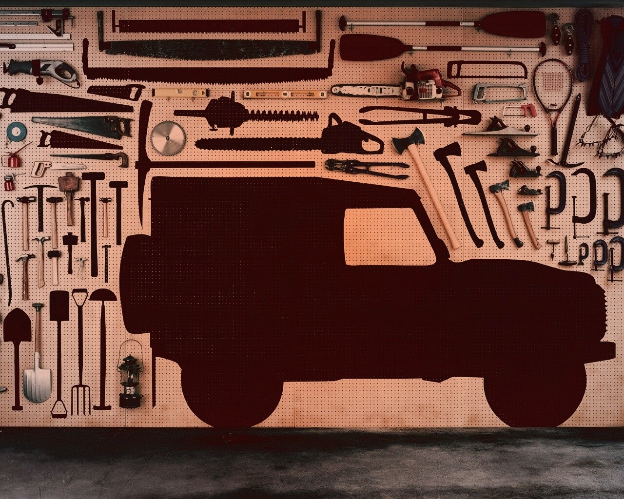 Типичный гараж обои