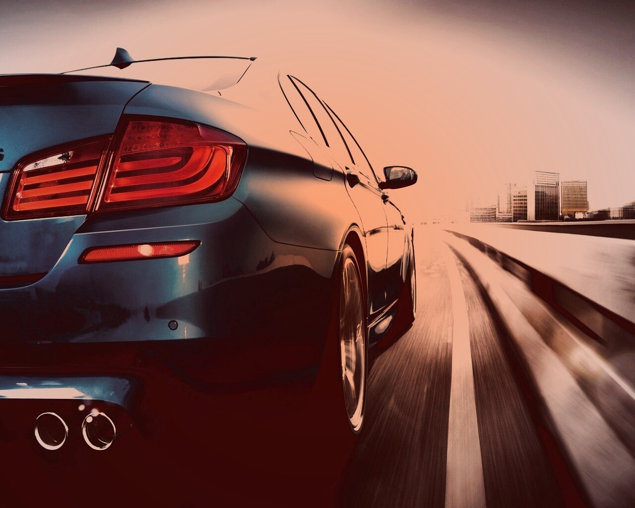 BMW F10 на повроте обои