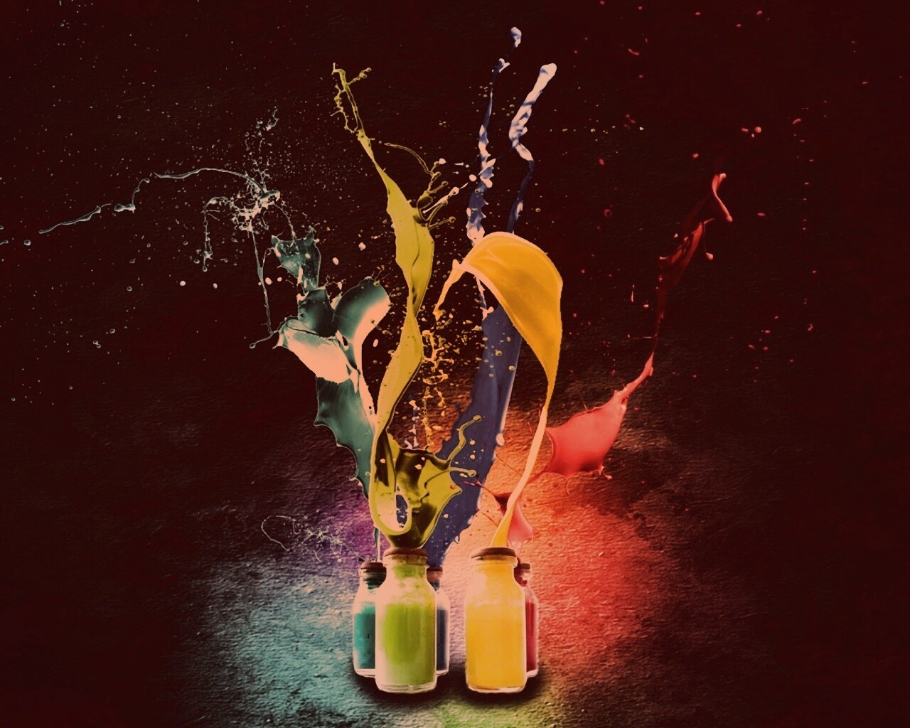 Разливающийеся краски обои