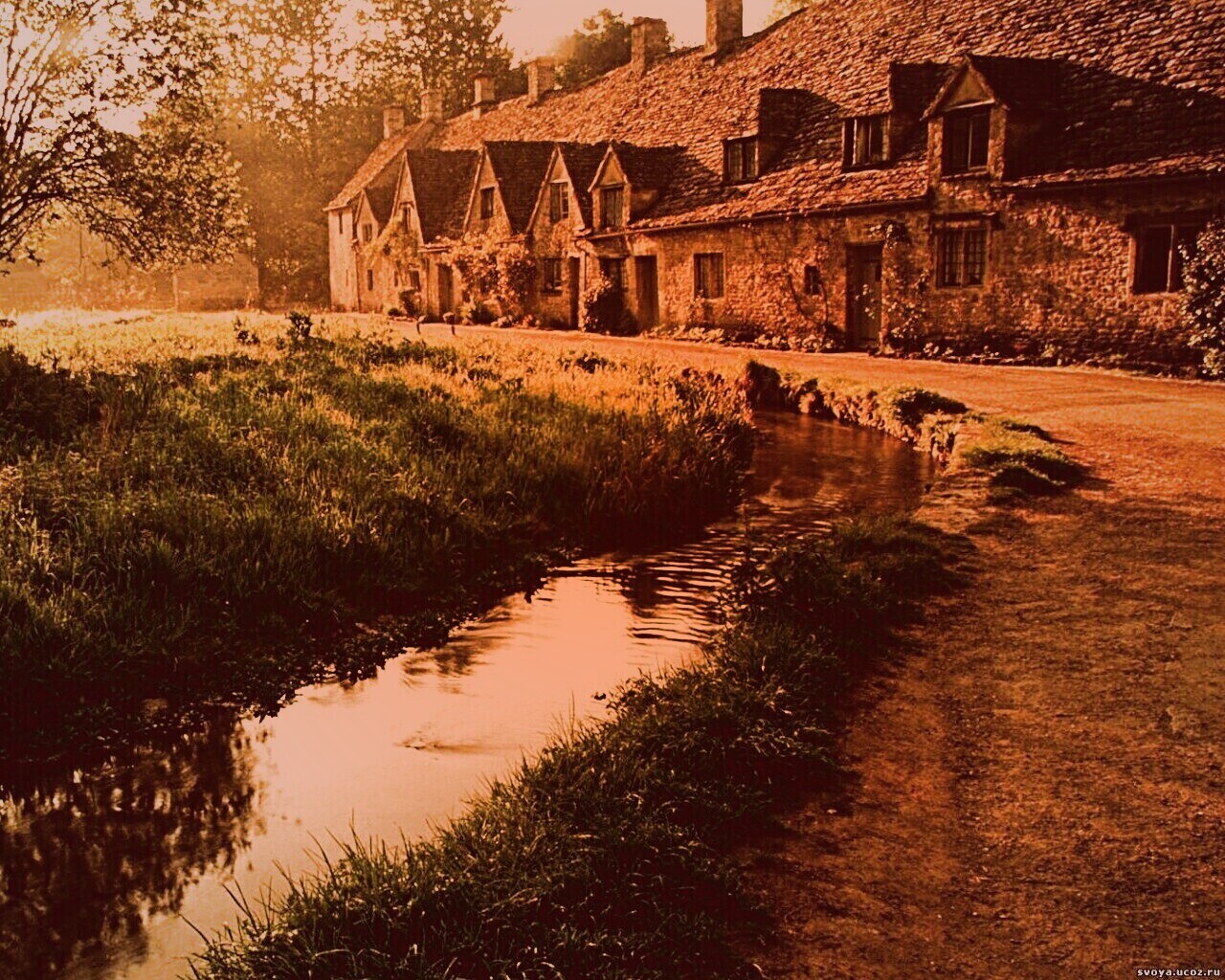 Домик в Англии обои
