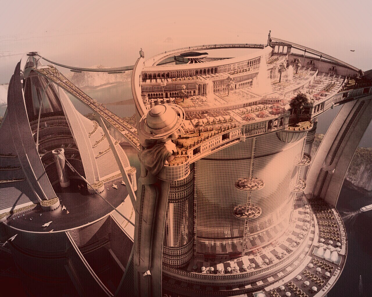 Город будущего обои