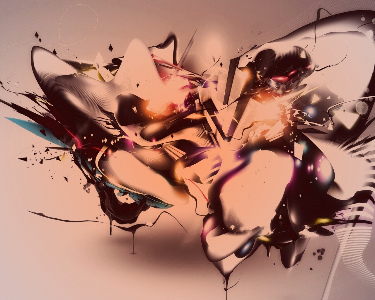 Яркая абстракция обои