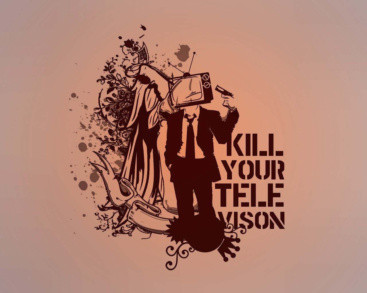 Убейте свой телевизор обои