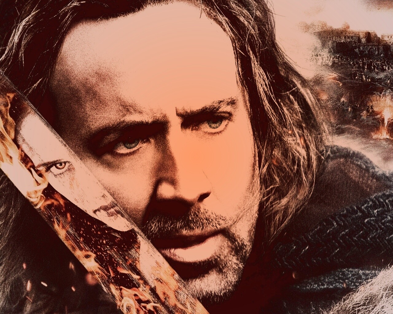 Николас Кейдж в фильме Время ведьм обои