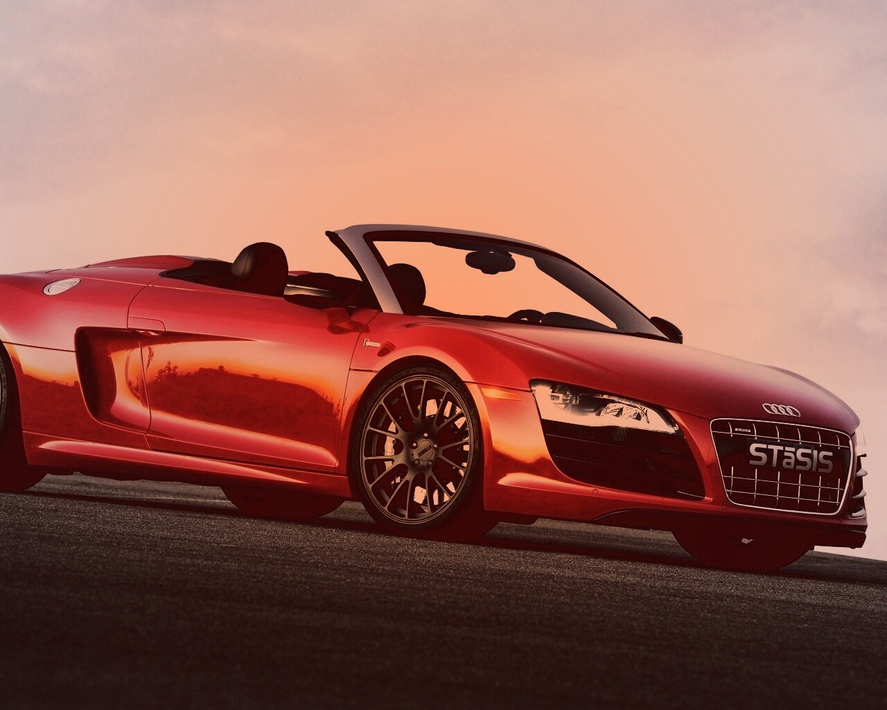 Красная Audi обои