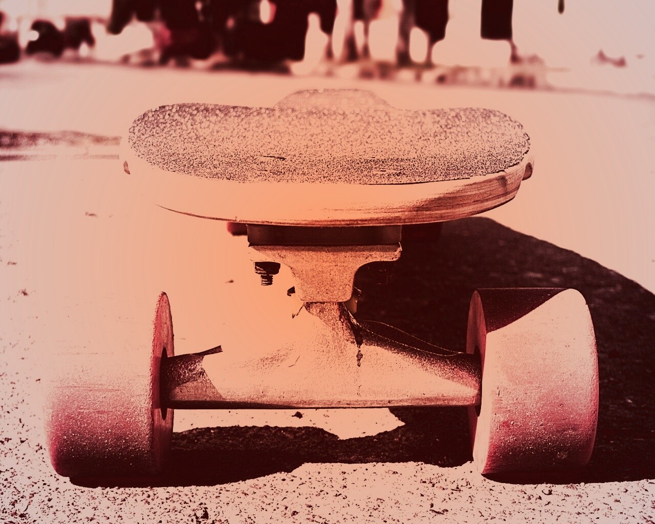 Скейтборд на солнце обои