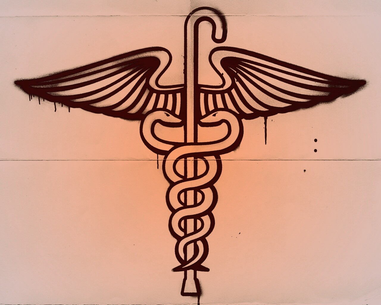 Змеи на трости — граффити обои