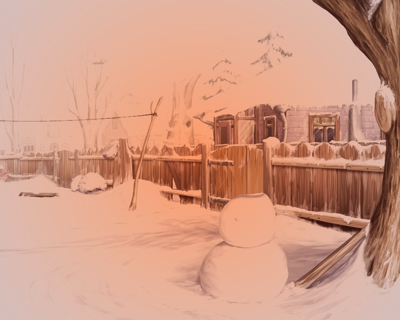 Снеговик обои