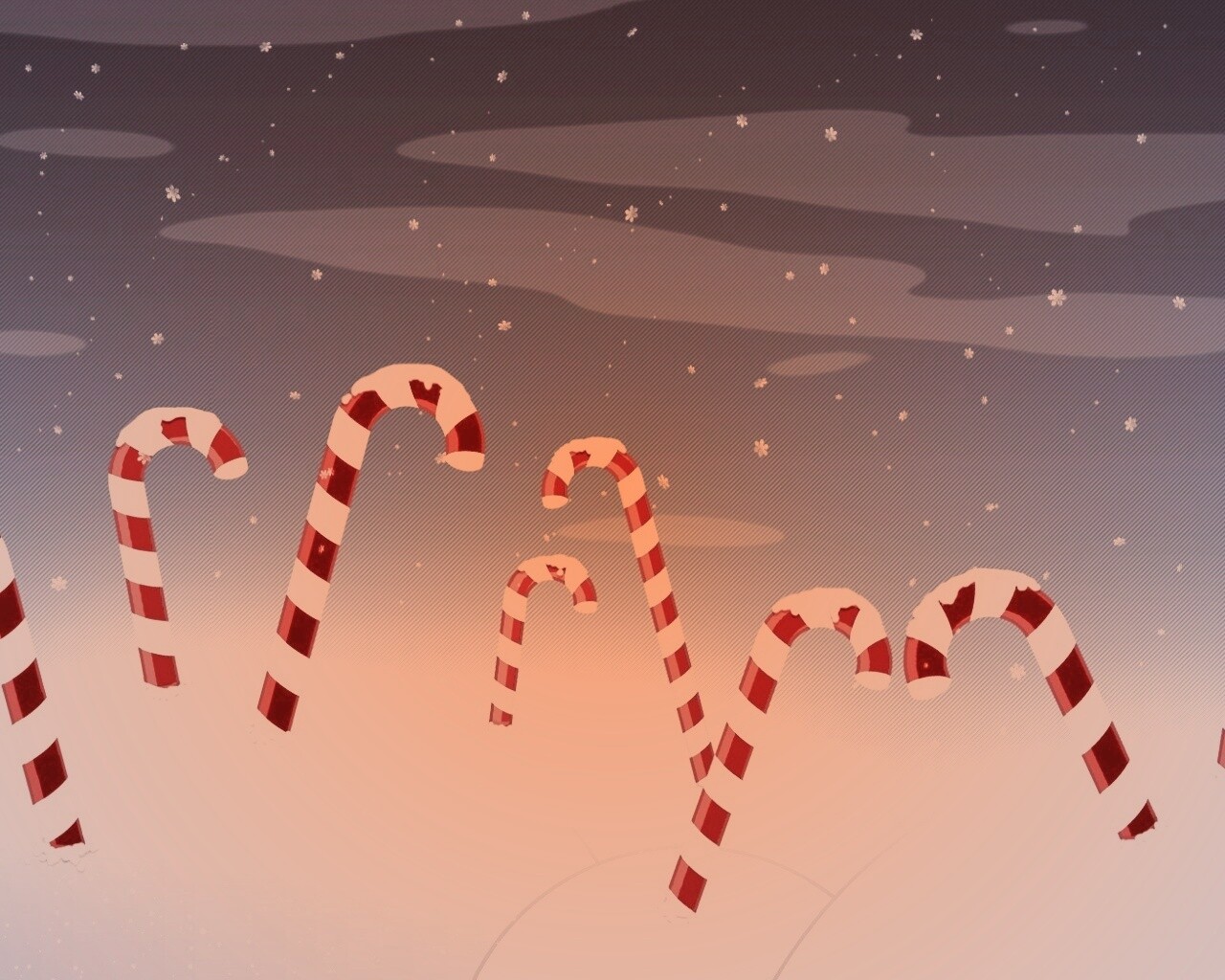 Леденцы в сугробах обои