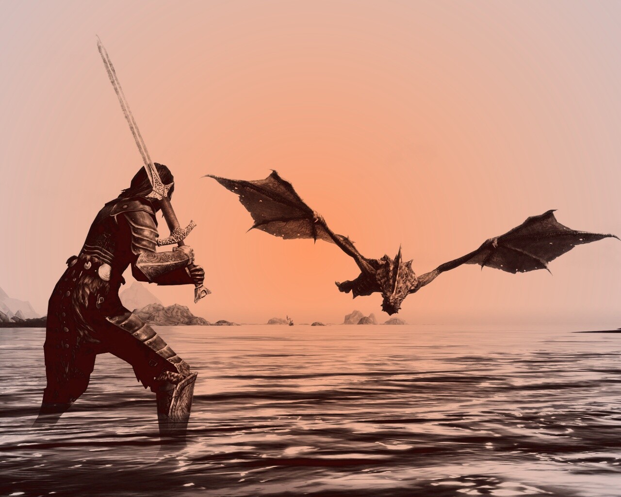 Дым над водой обои