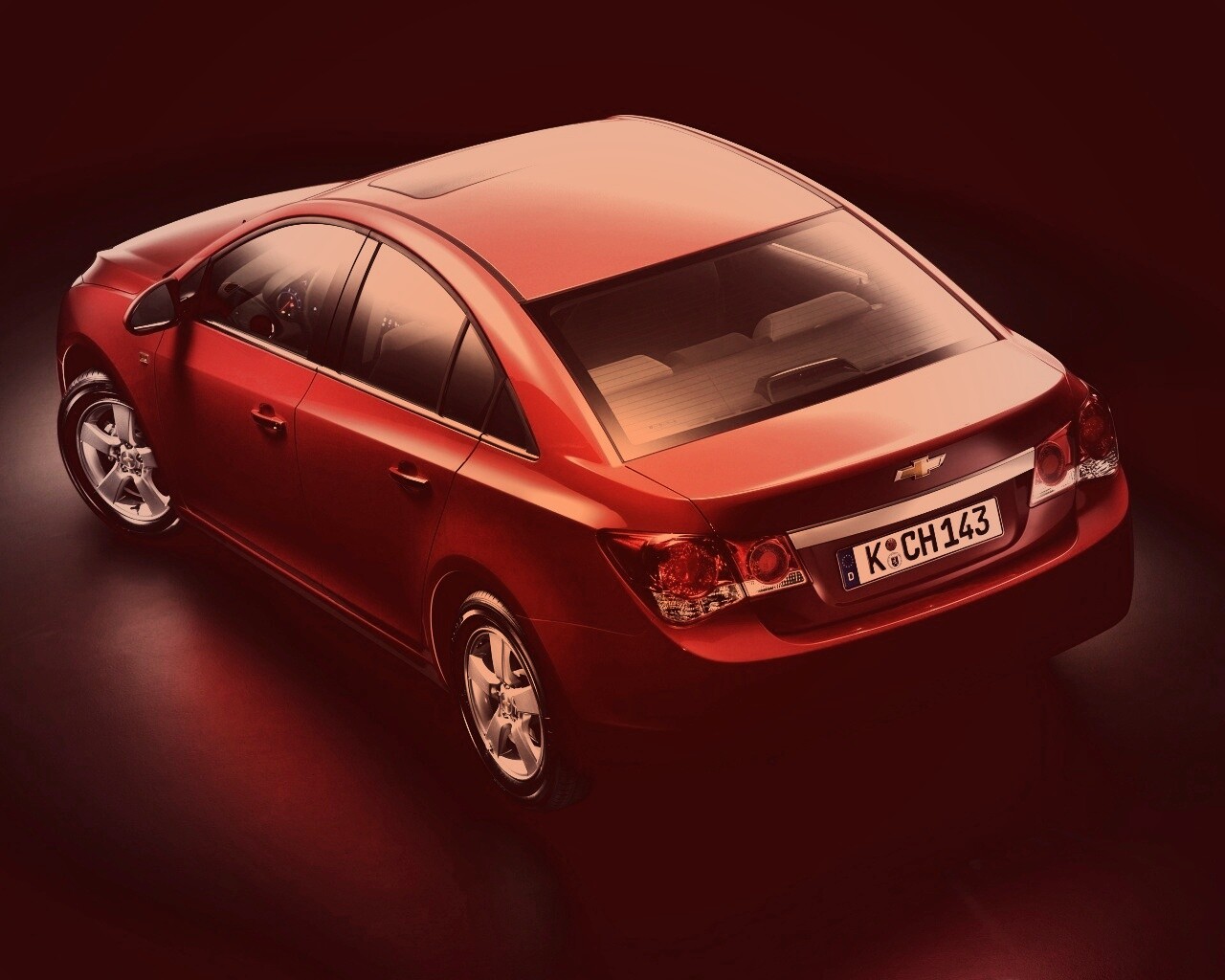 Шевроле Cruze красного цвета обои