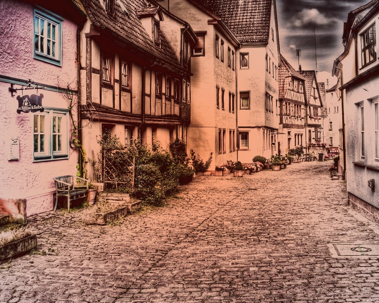 Старый городок обои