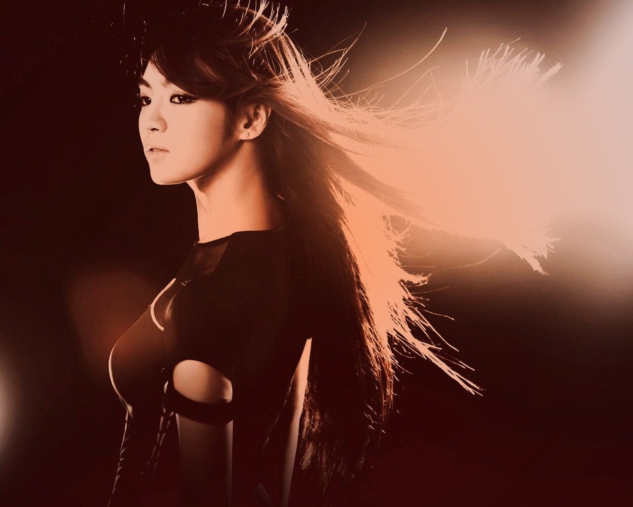 Стройная азиатка обои