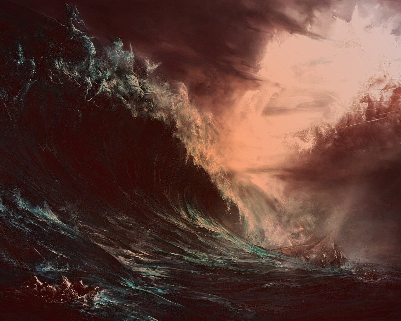 Битва стихий обои