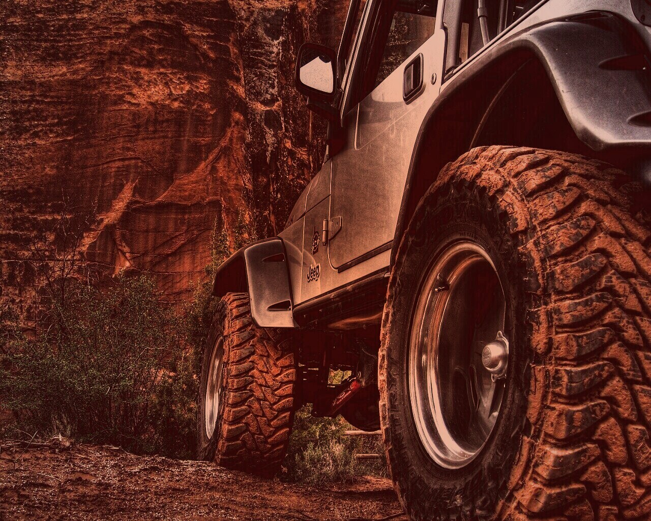 Jeep на бездорожье обои