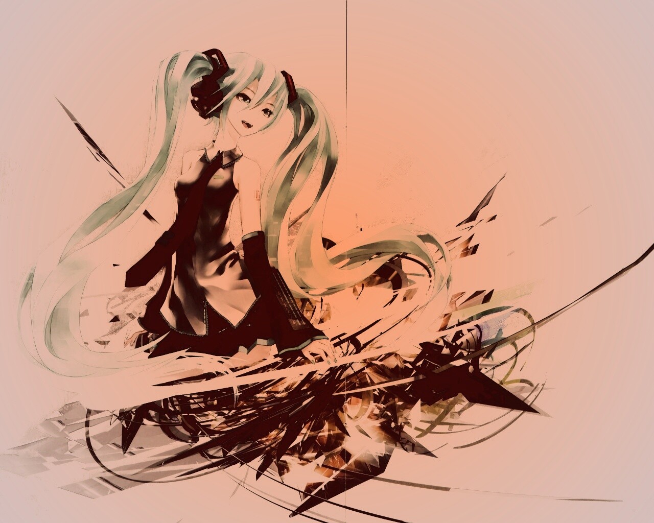 Арт с Хатсуне Мику обои