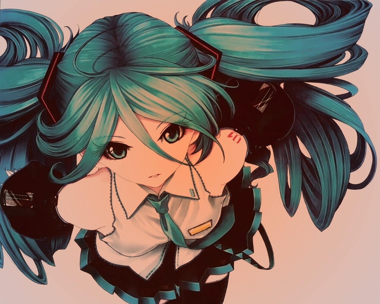 Синеволосая Хатсуне Мику обои