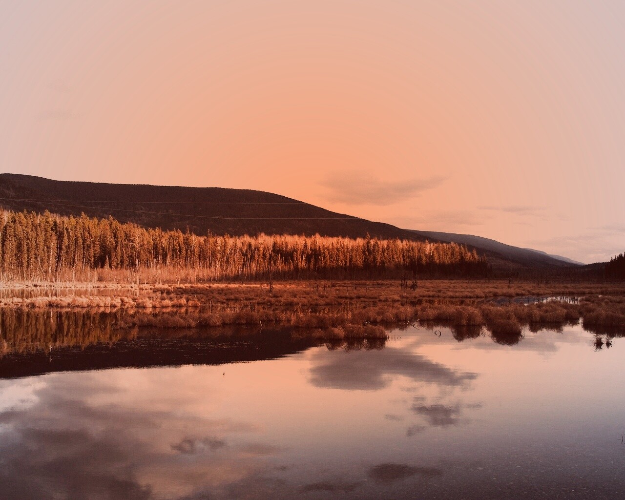 Осеннее озеро обои