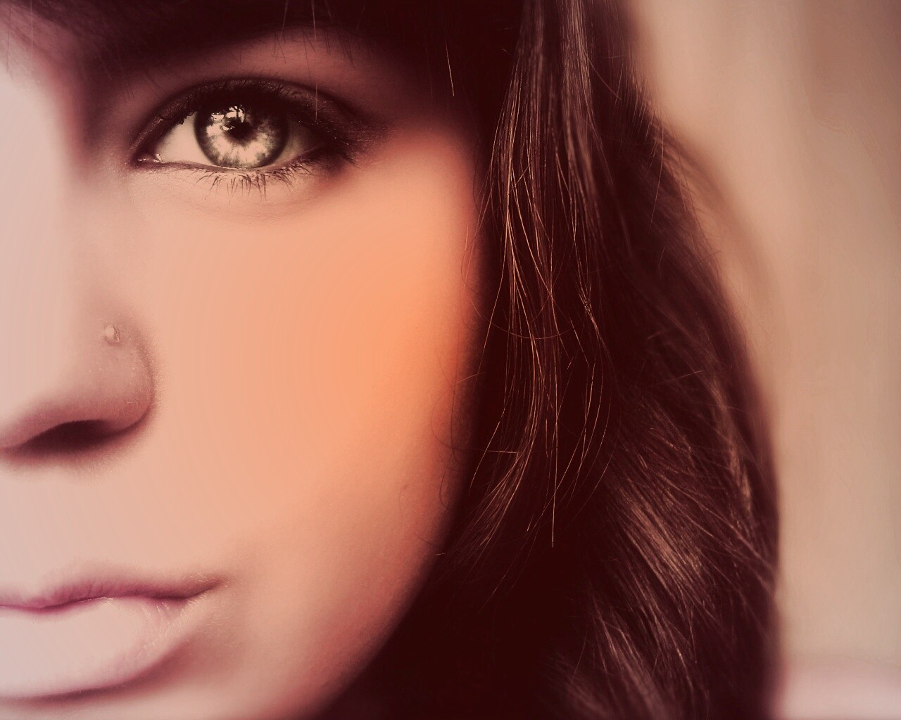 Лицо крупным планом обои