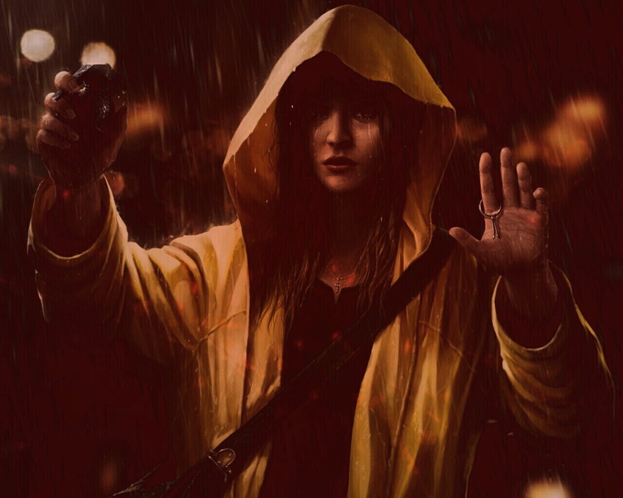 Девушка с гранатой обои