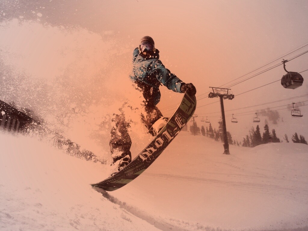 Сноубордист обои