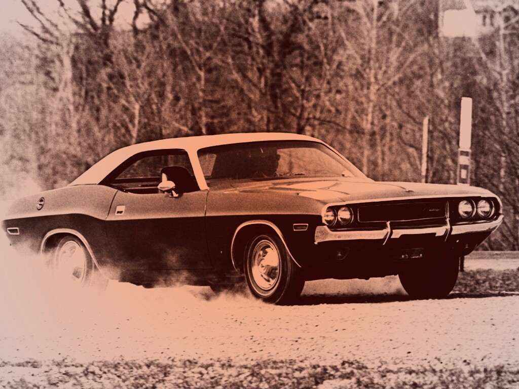 Черно-белое фото Dodge обои