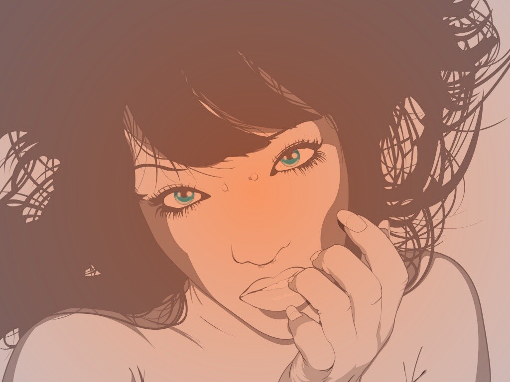 Девушка с пирсингом обои