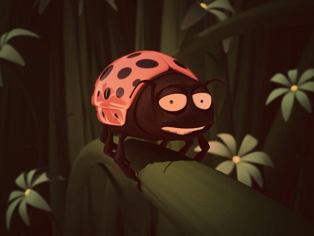 Глазастая божья коровка обои