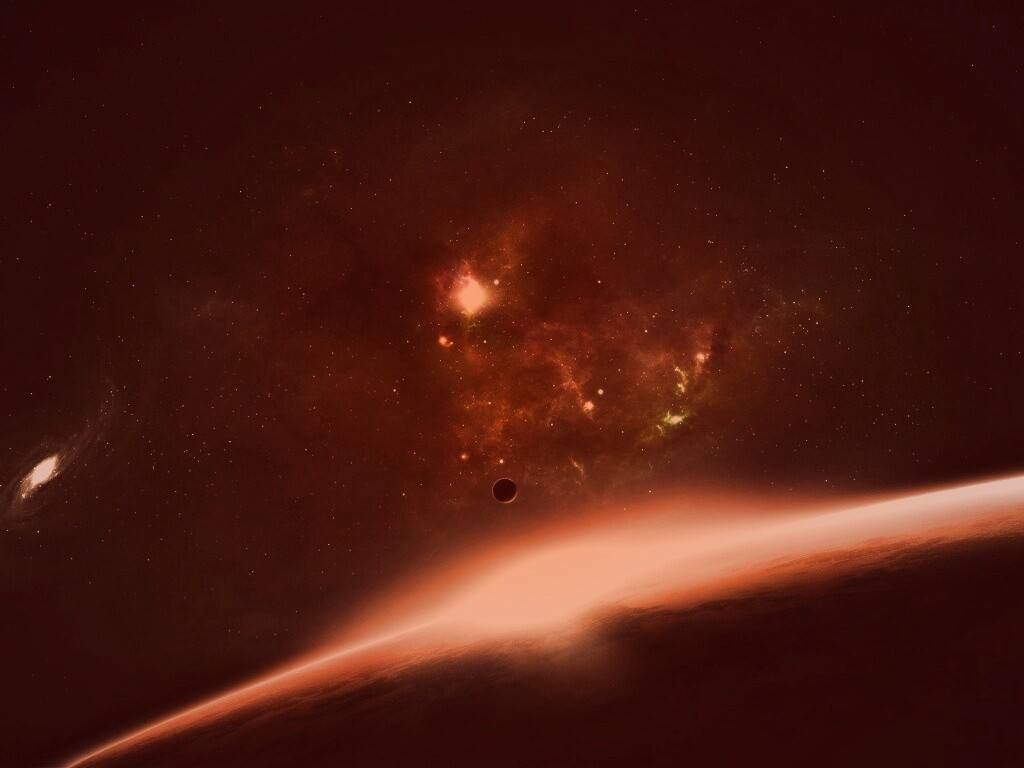 Восход в космосе обои