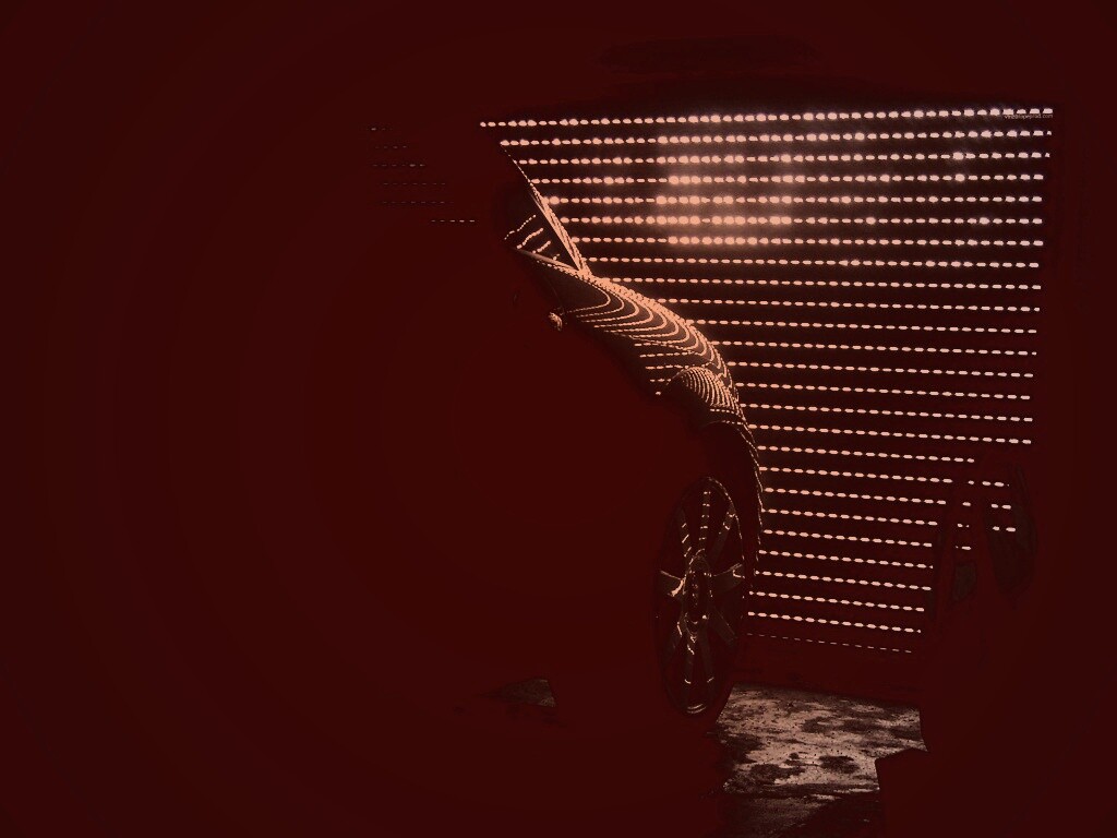 Машина в закрытом гараже обои