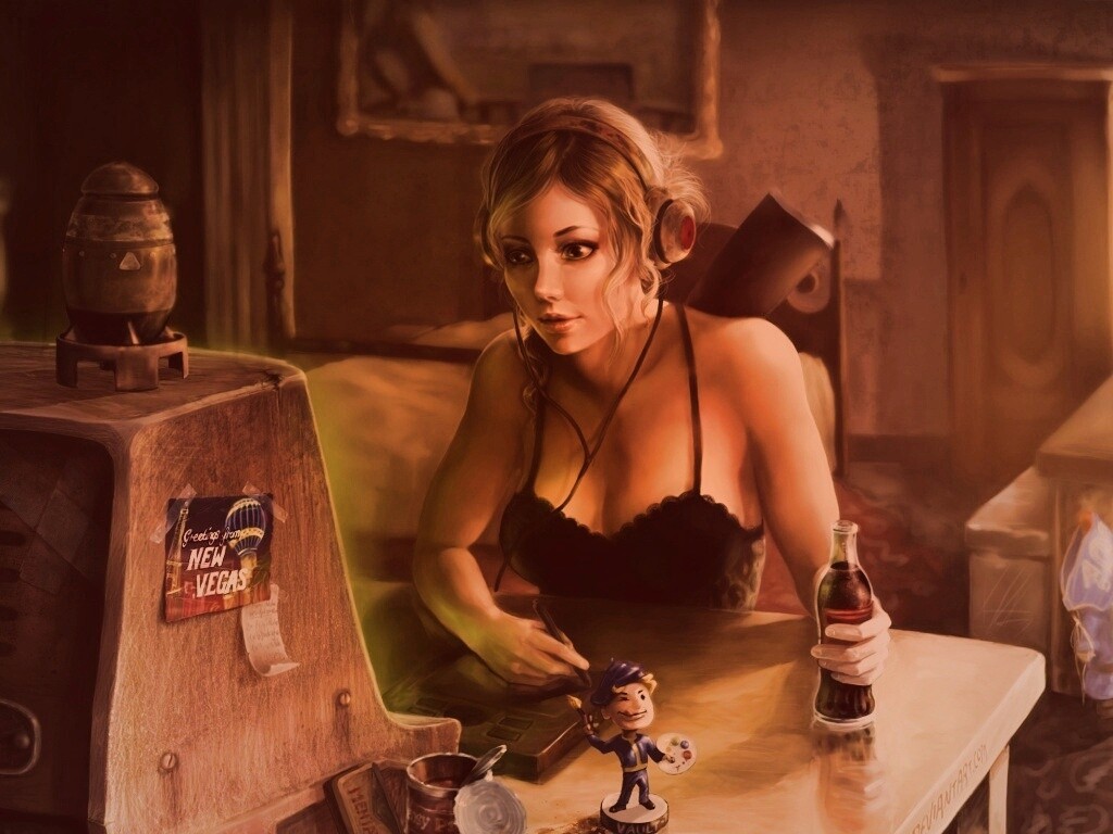 Девушка Одинокий странник обои