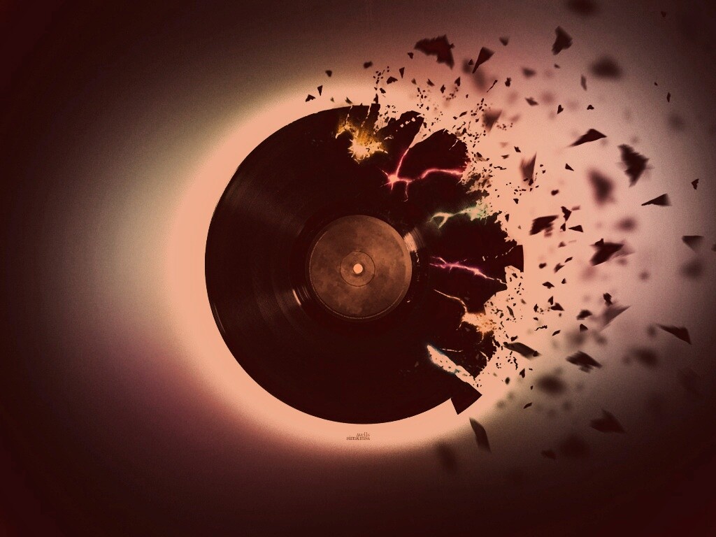 Разрывающийся винил обои