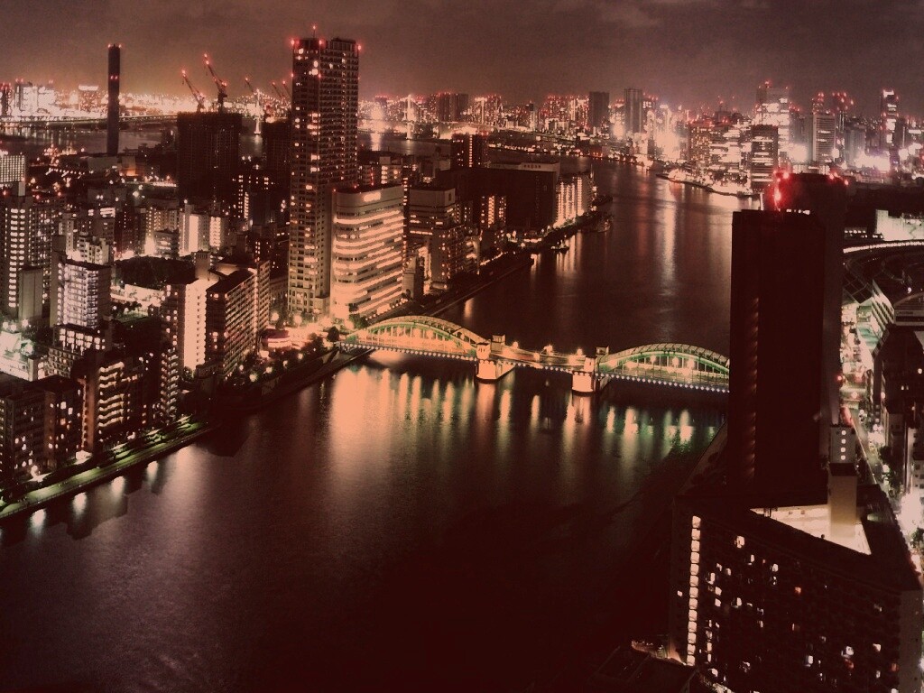 Панорама Токио обои