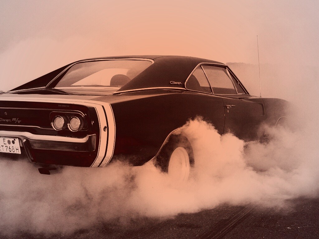 Додж Чарджер жжет резину обои