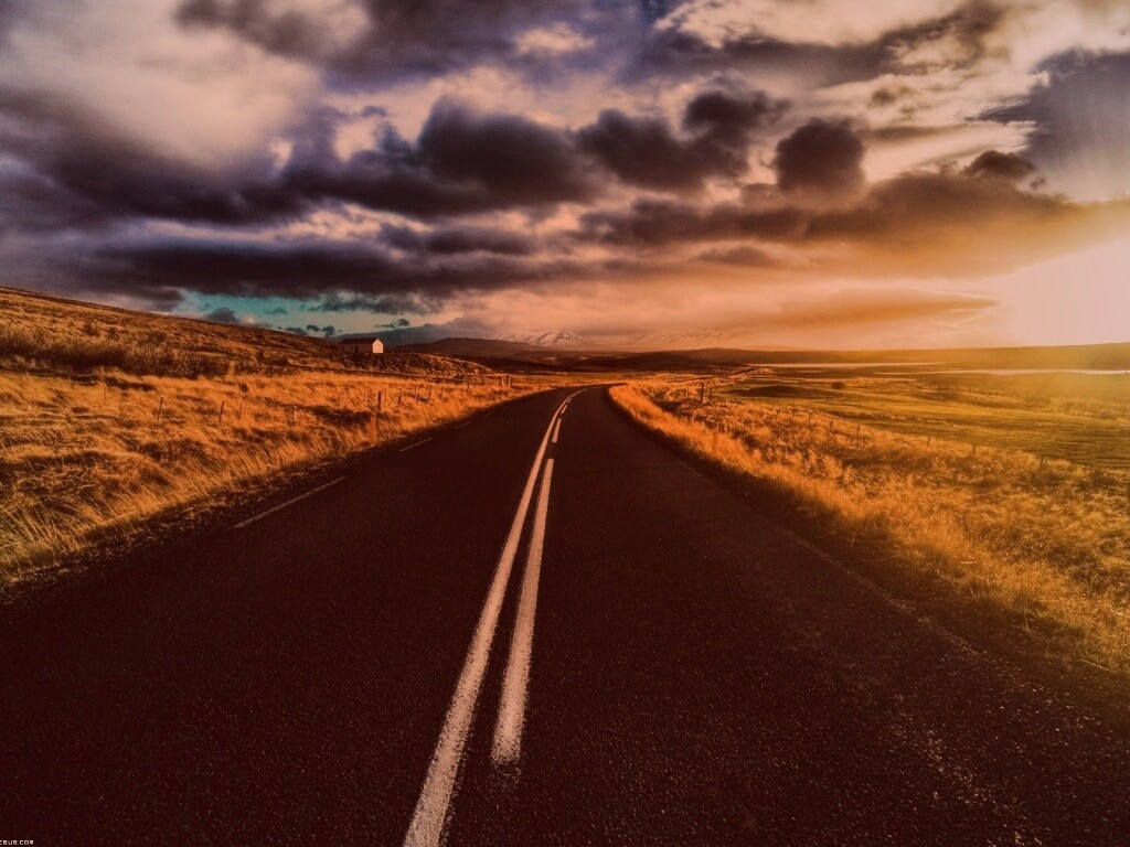 Пустая дорога обои